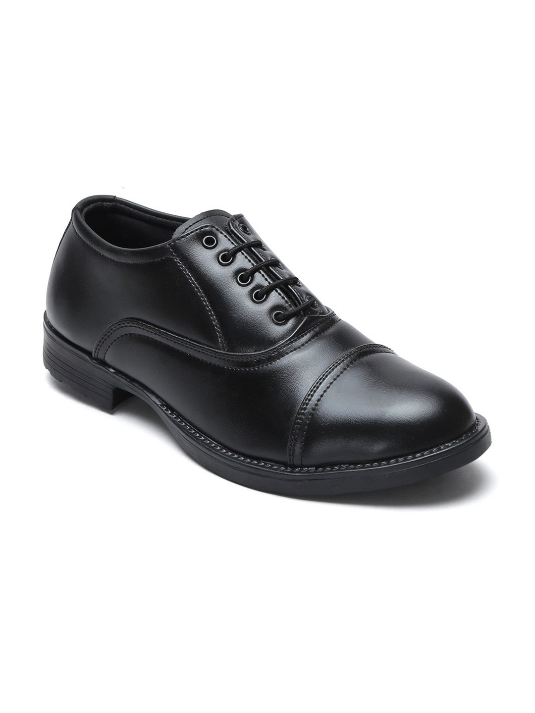 

THNXBRO Men Leather Formal Oxfords, Black