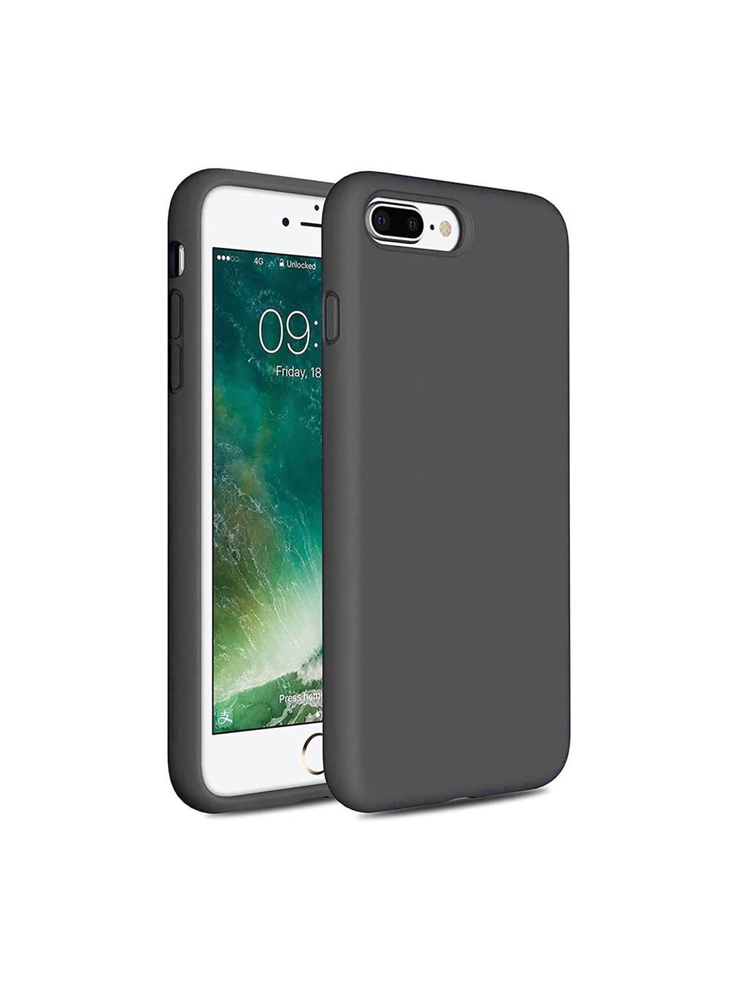 

LIRAMARK Solid Printed iPhone 8 plus Back Case Mobile Accessories, Black