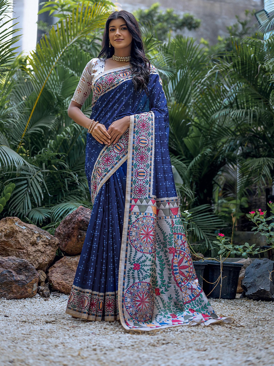 

Ekta Textiles Woven Design Pure Silk Banarasi Saree, Blue