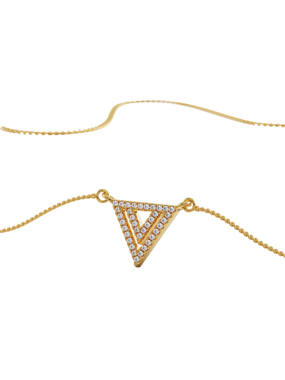 

Emori Inverted Triangle Diamond Necklace, Gold