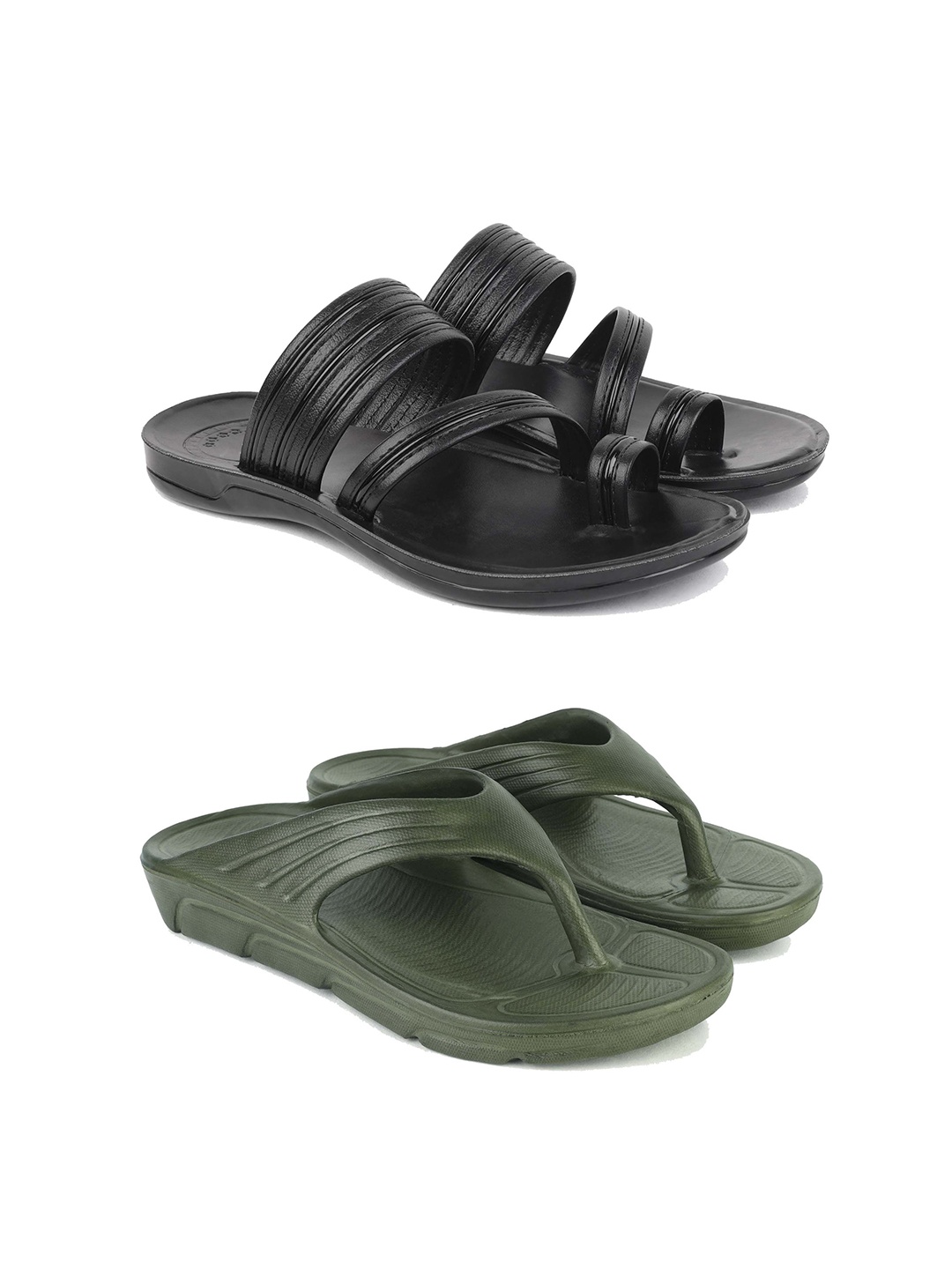 

PENNEN Set Of 2 Thong Flip-Flops, Black