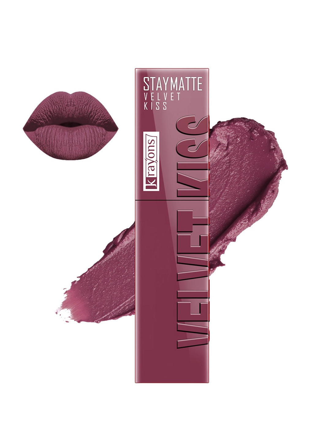 

krayons Velvet Kiss Jojoba Oil Non Transfer Liquid Lipstick - 3.5 ml - Dusty Mauve 04