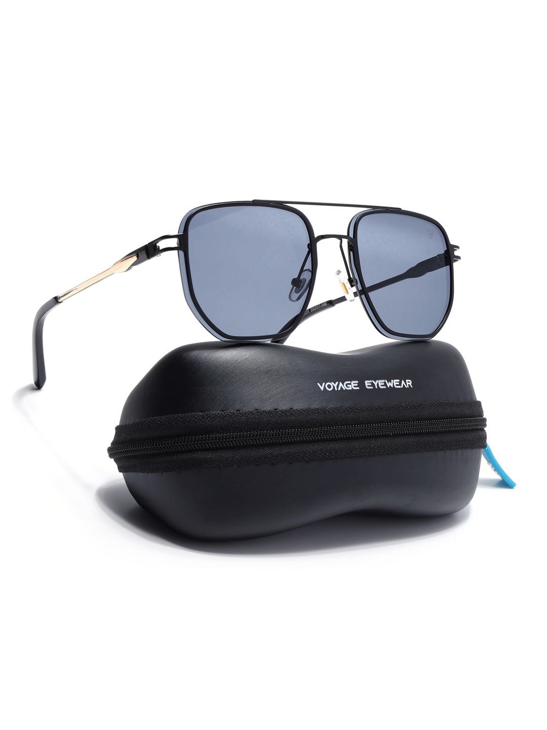 

Voyage Unisex Wayfarer Sunglasses with UV Protected Lens, Black