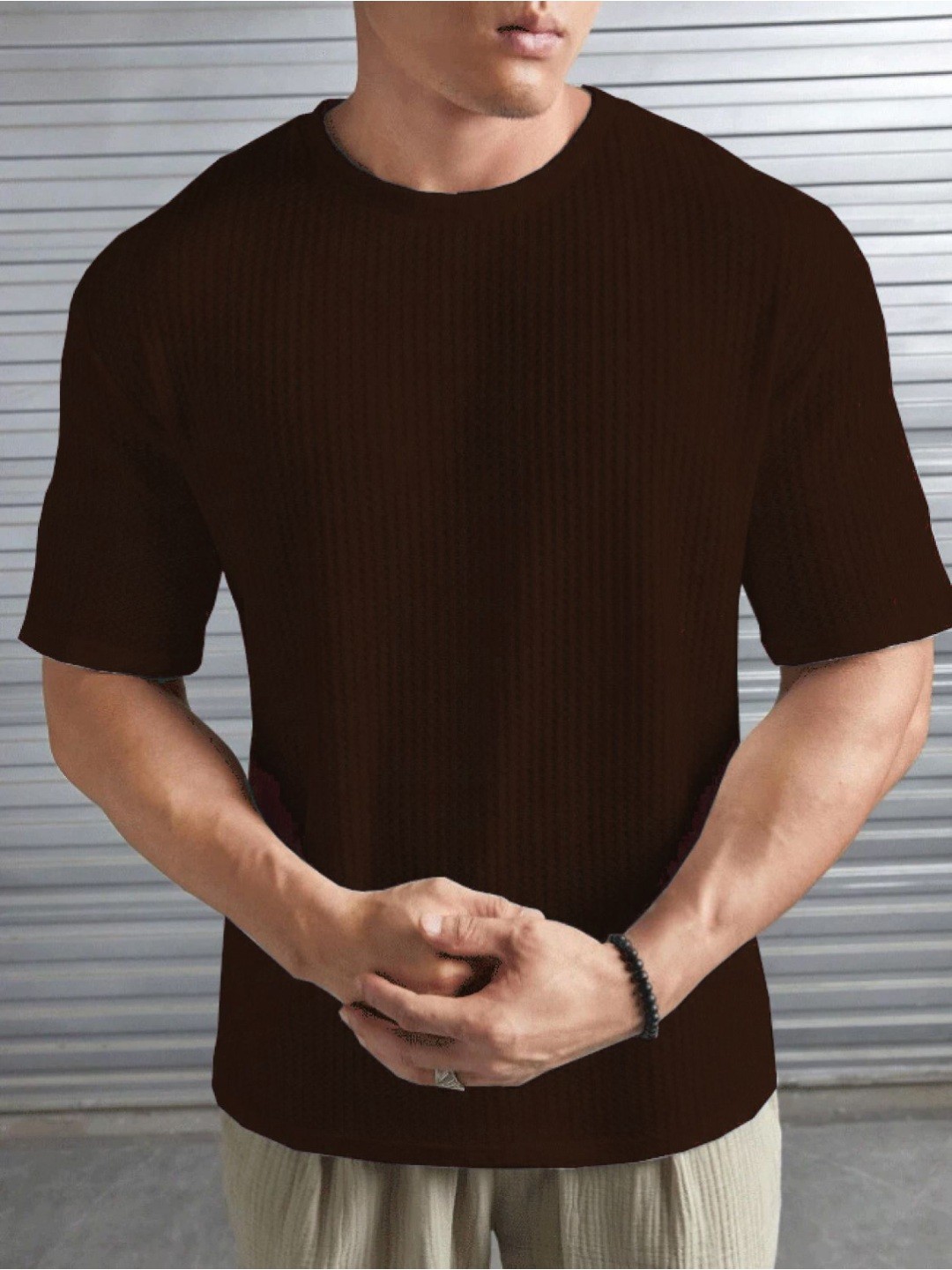 

R.ARHAN PREMIUM Men 2 Pockets T-shirt, Charcoal
