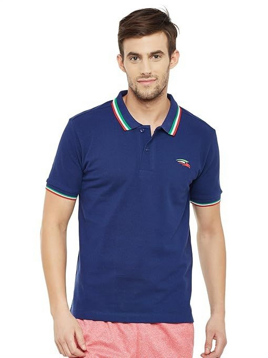 

PERF Men Polo Collar T-shirt, Navy blue