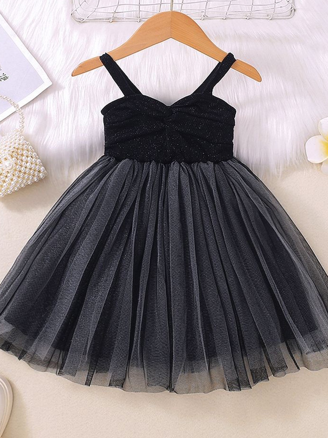 

LULU & SKY Fit & Flare Dress, Black