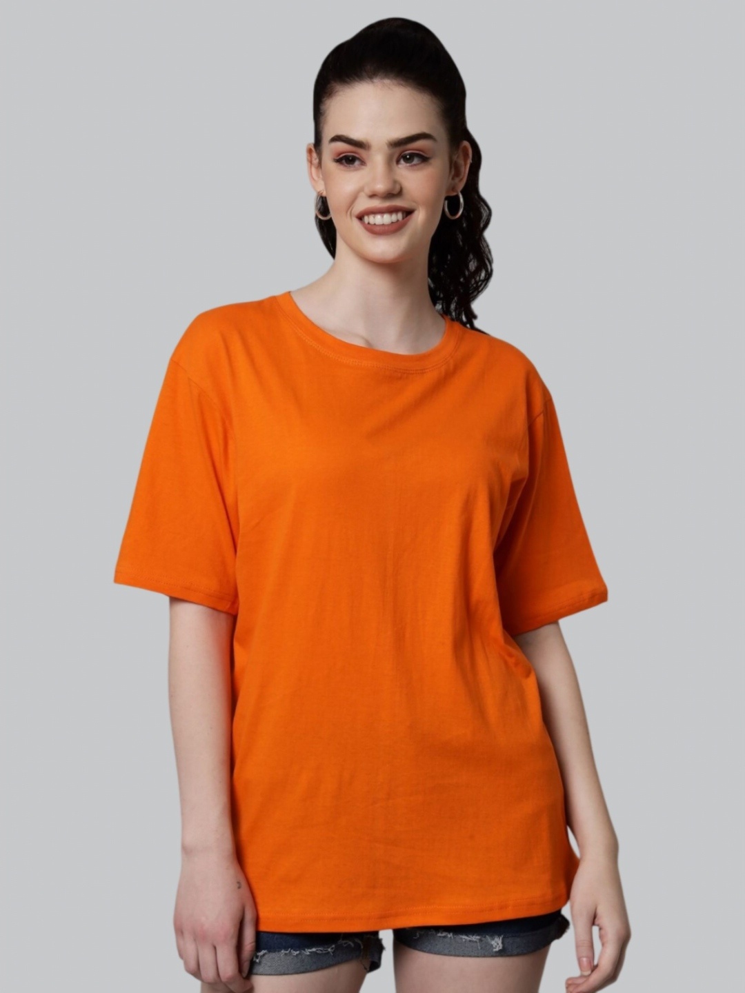 

Dogman Women Drop-Shoulder Sleeves Anti Odour T-shirt, Orange