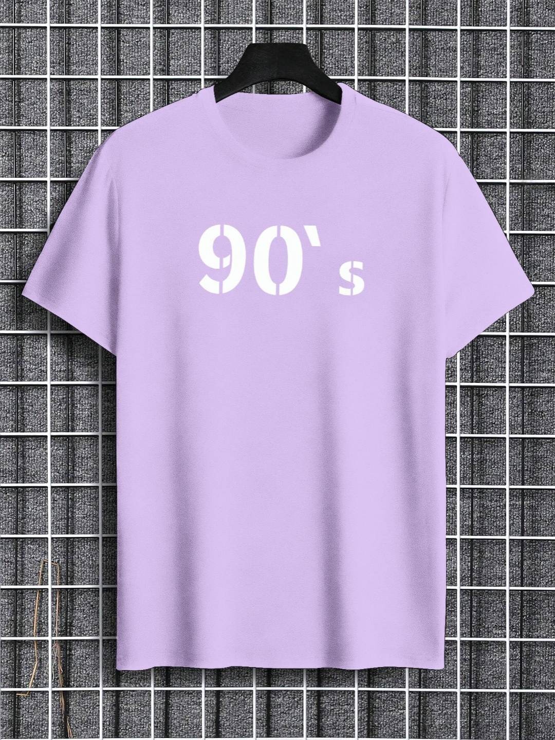 

TOGS & TERRE Men Typography Printed Monochrome Organic Cotton T-shirt, Lavender