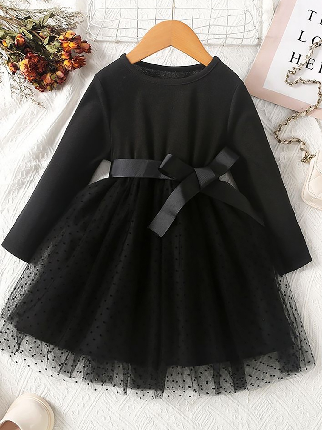 

LULU & SKY Fit & Flare Dress, Black