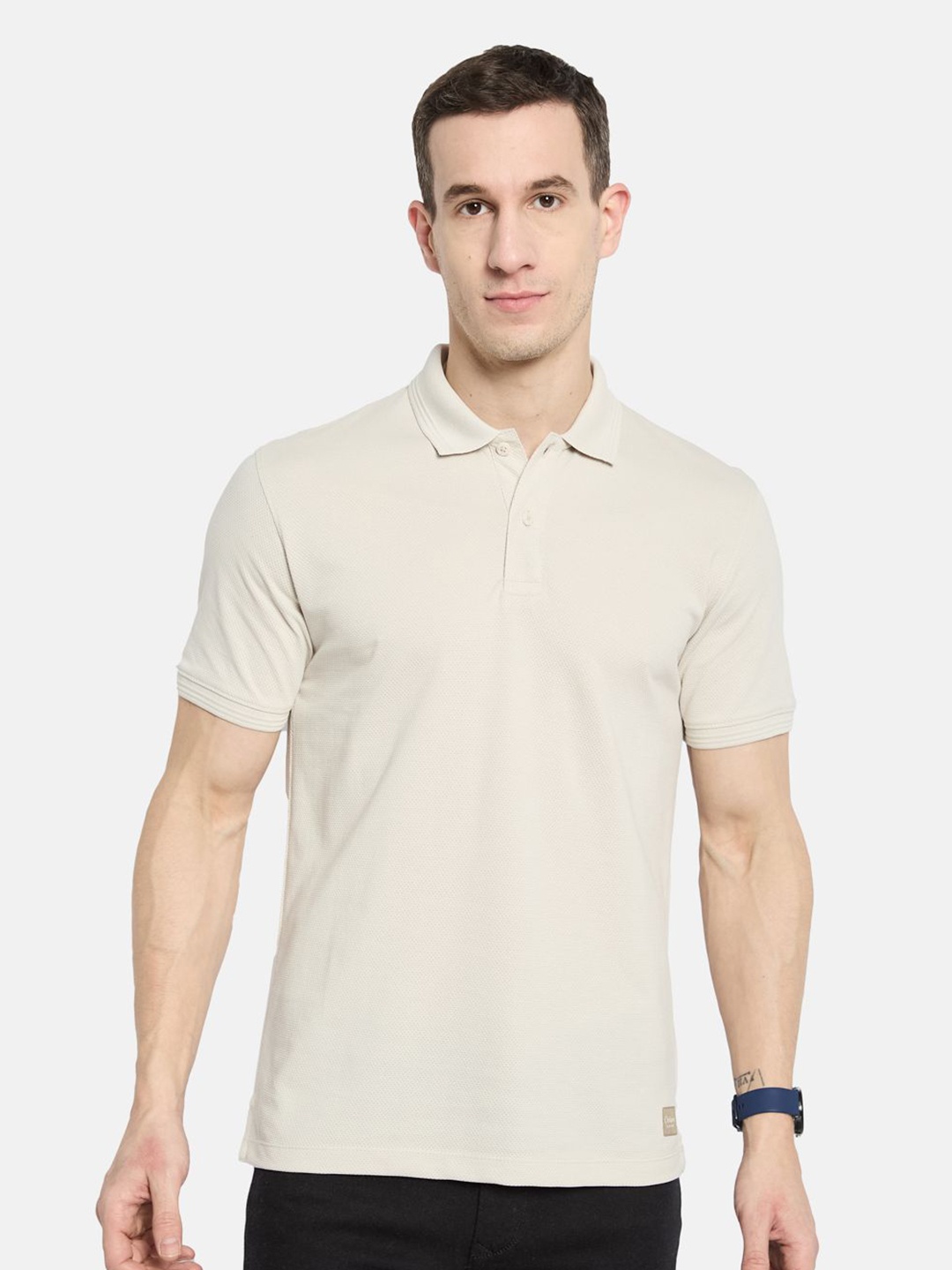 

Octave Men Polo Collar T-shirt, Grey