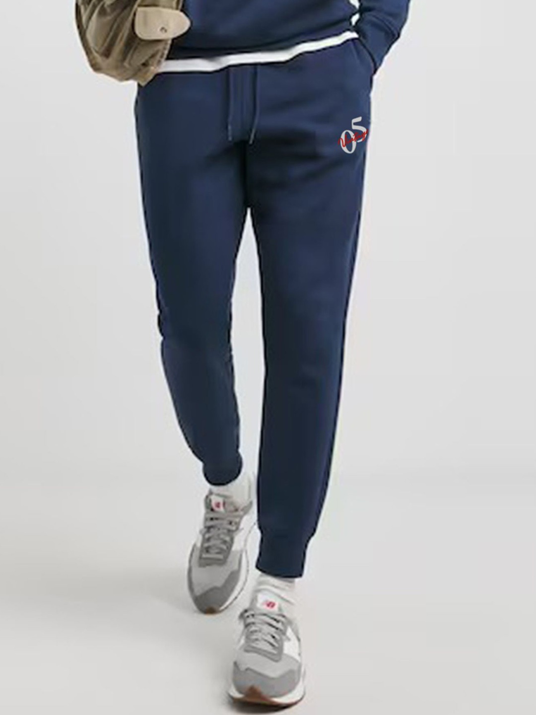 

Moda Rapido Men Cotton Mid Rise Track Pants, Navy blue