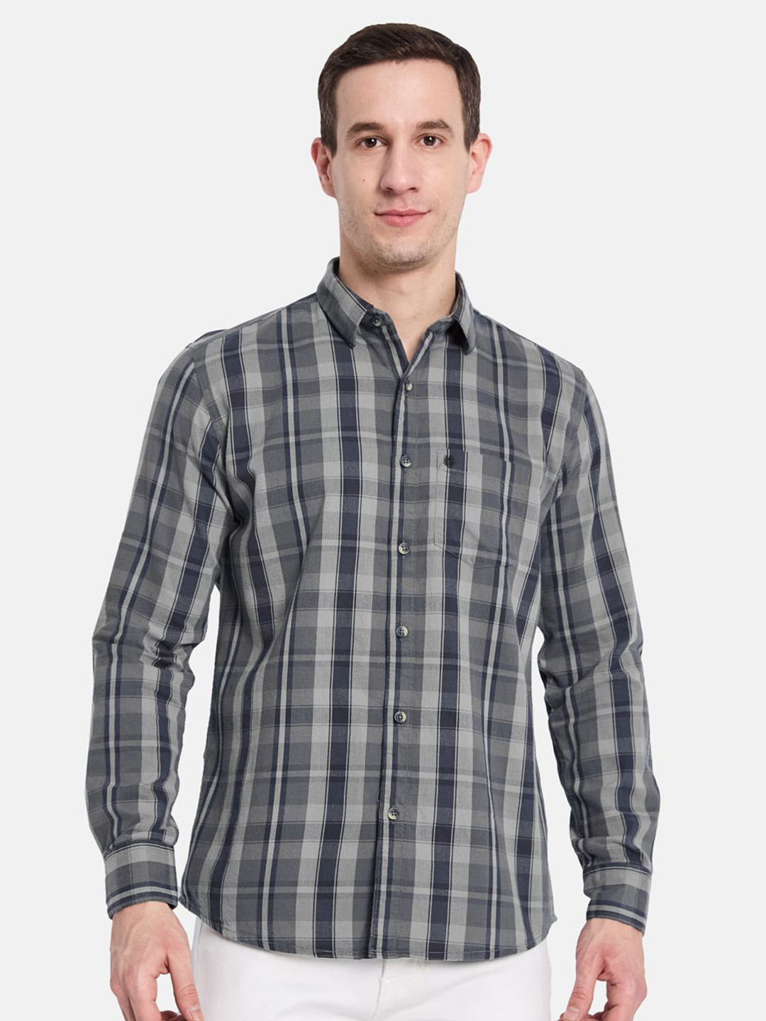 

METTLE Men Multi Stripes Opaque Striped Casual Shirt, Blue