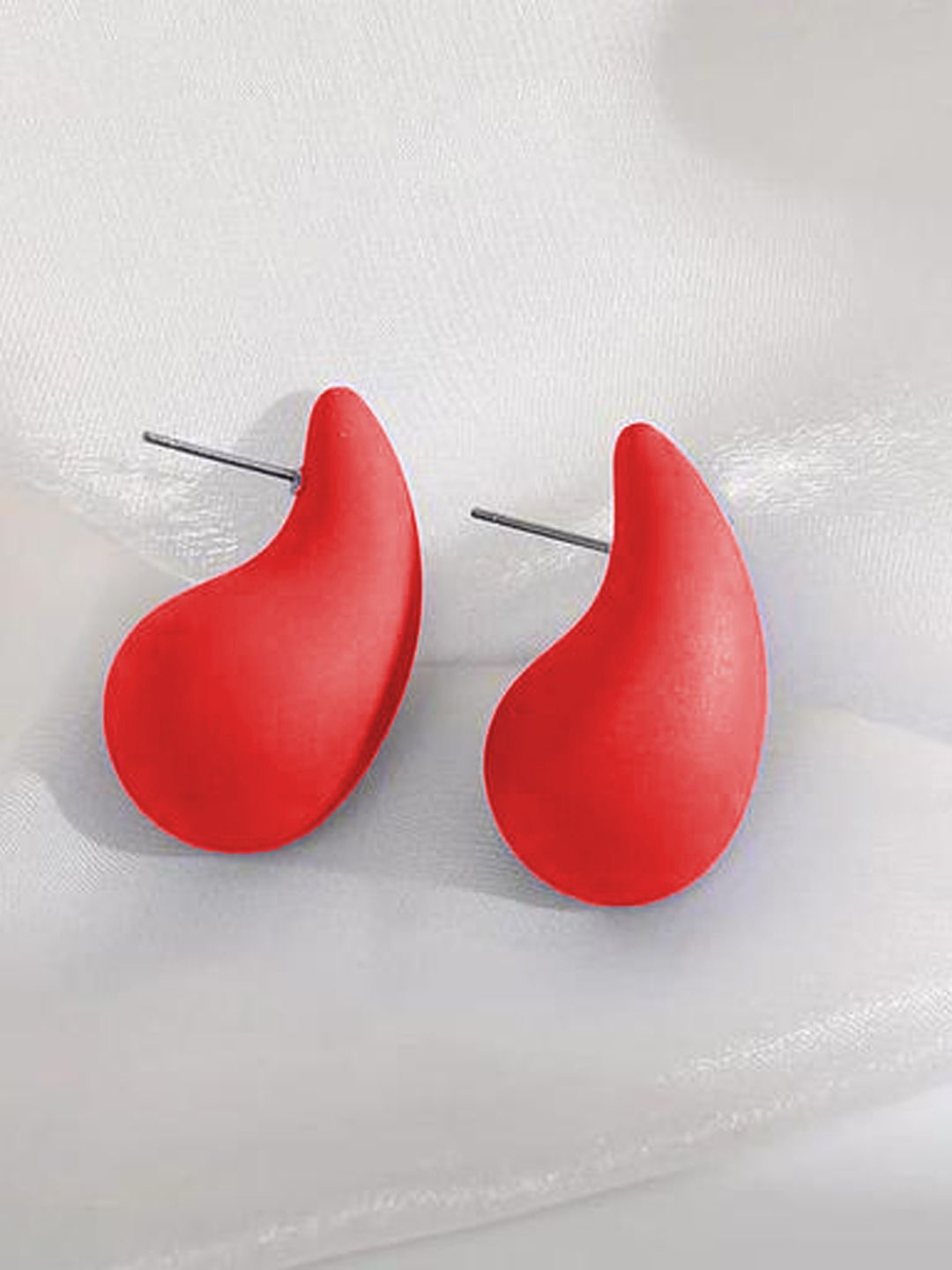 

FIMBUL Teardrop Shaped Drop Earrings, Red