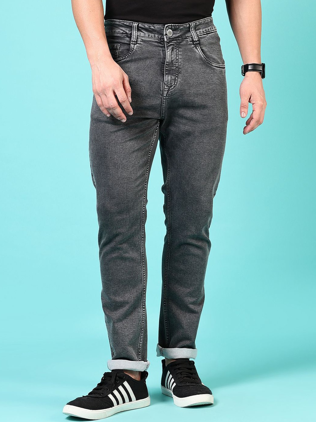 

V-Mart Men Light Fade Jeans, Grey