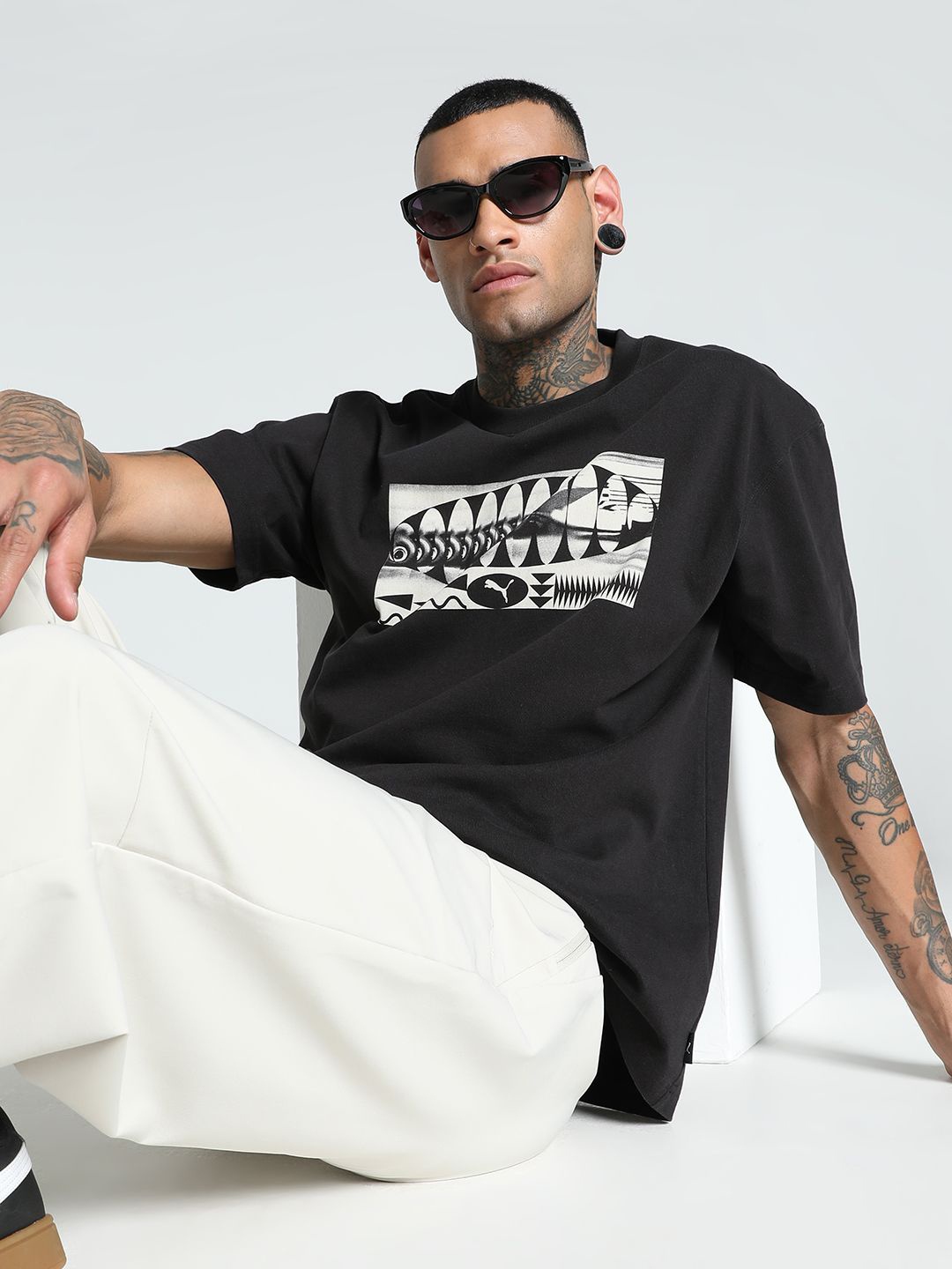

Puma GRAPHICS Fast Relaxed Fit Tee, Black