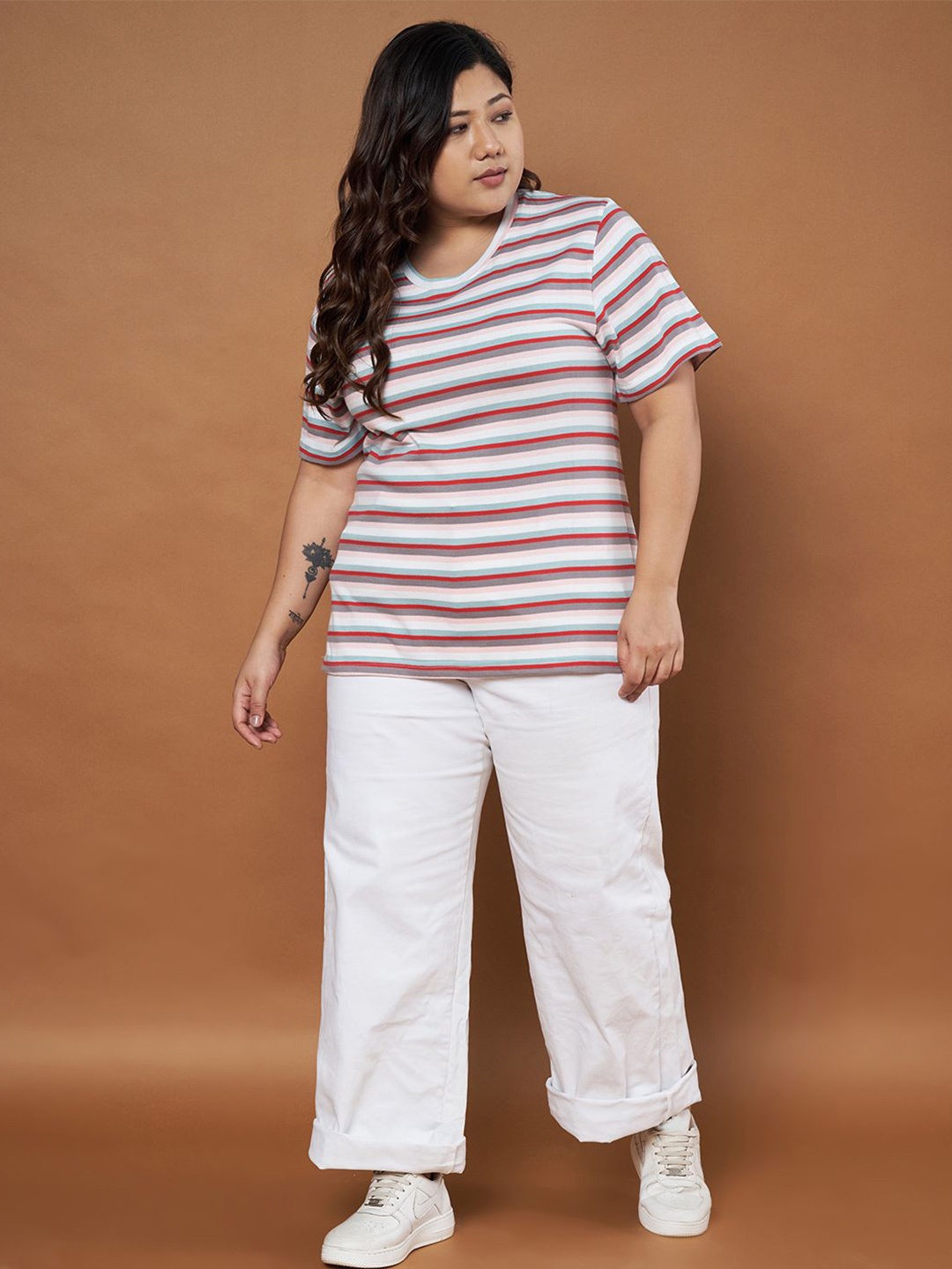 

AUSTIVO Striped Top, White