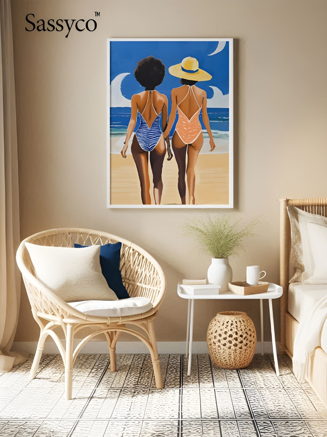 

Sassyco Blue & White 1 Piece Canvas Other Wall Paintings