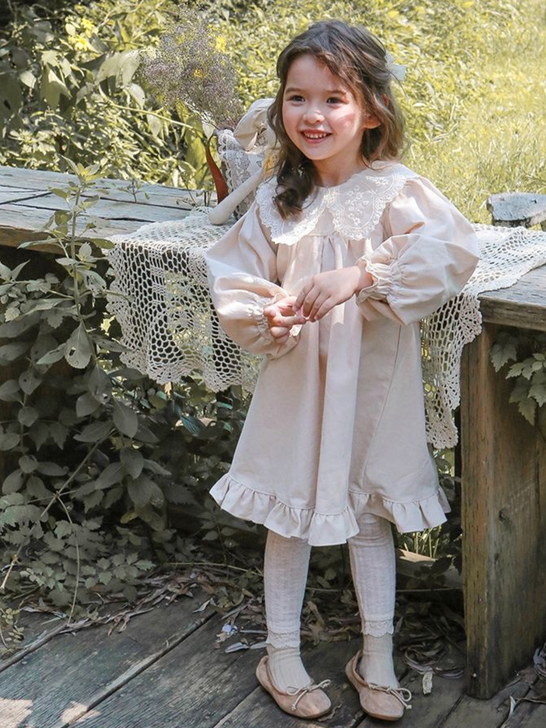 

LULU & SKY A-Line Dress, Beige