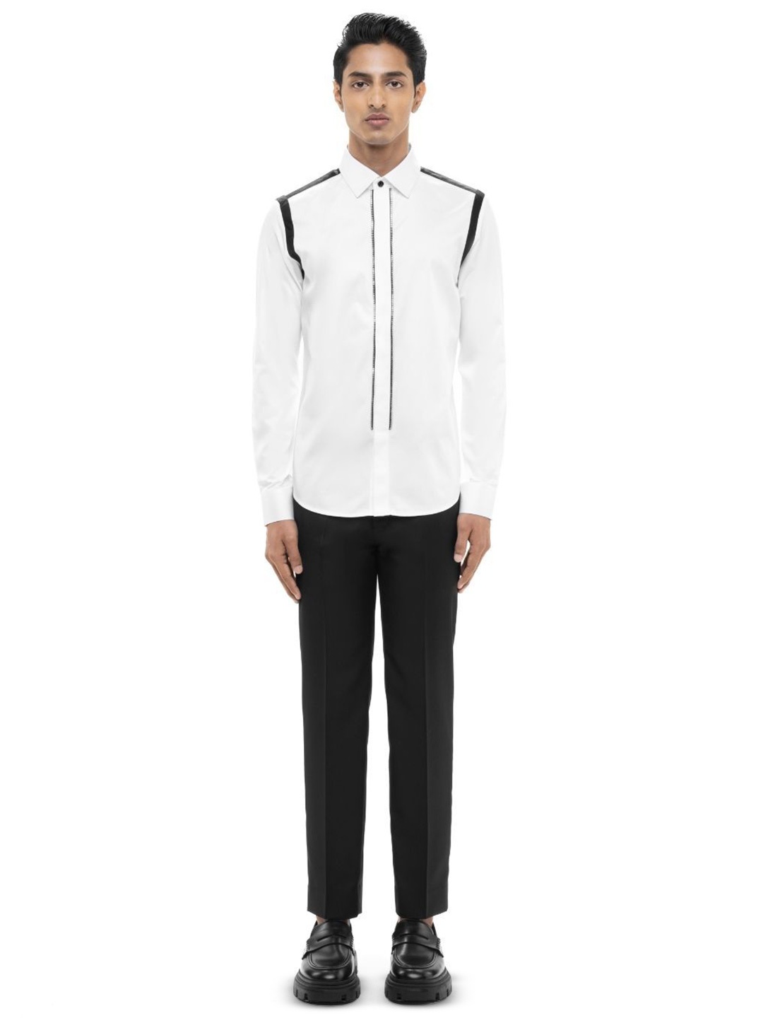 

SDS By Kushal Shah Men Smart Tailored Fit Opaque Party Shirt, White