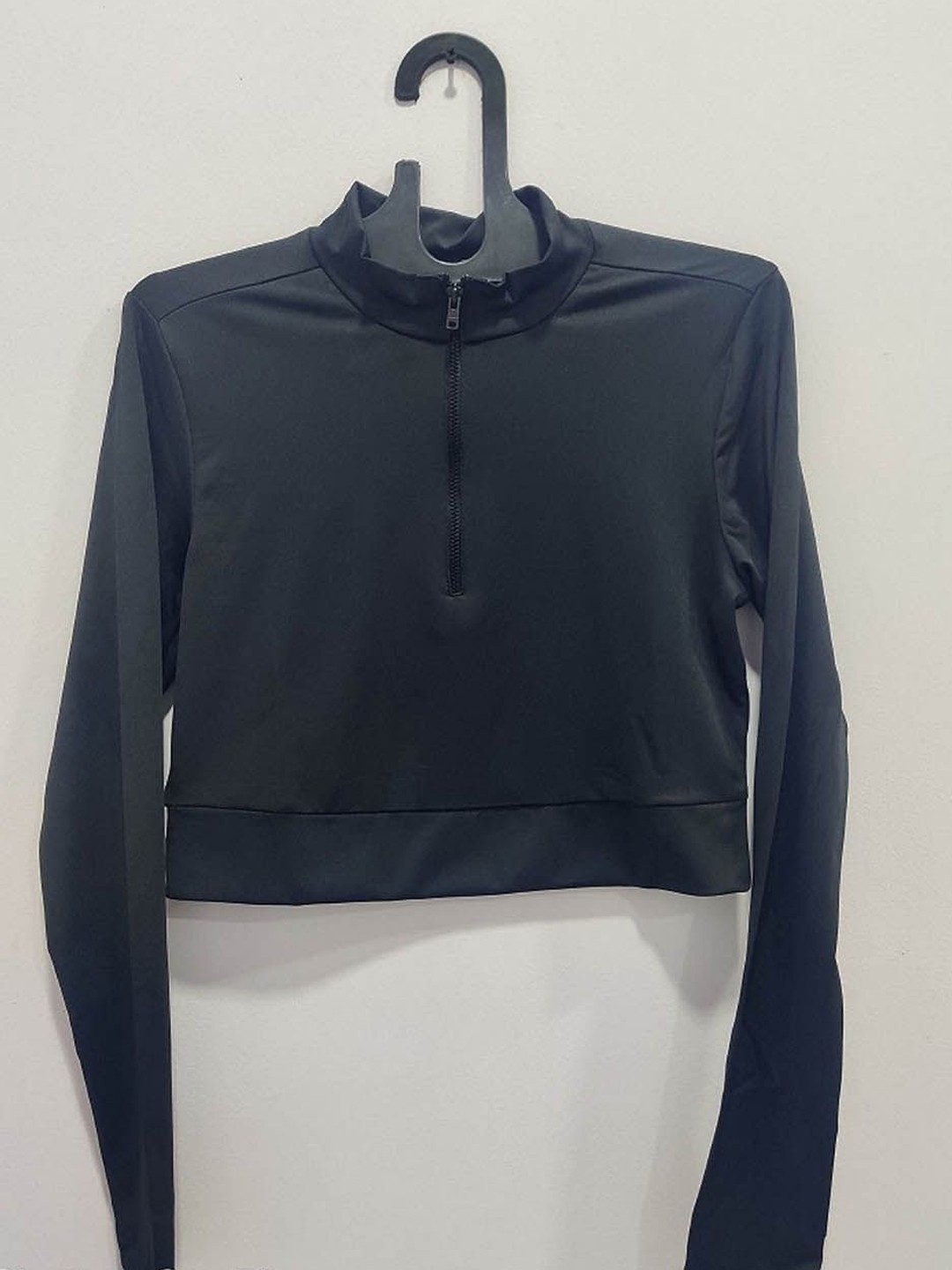 

DressBerry Mandarin Collar Top, Black