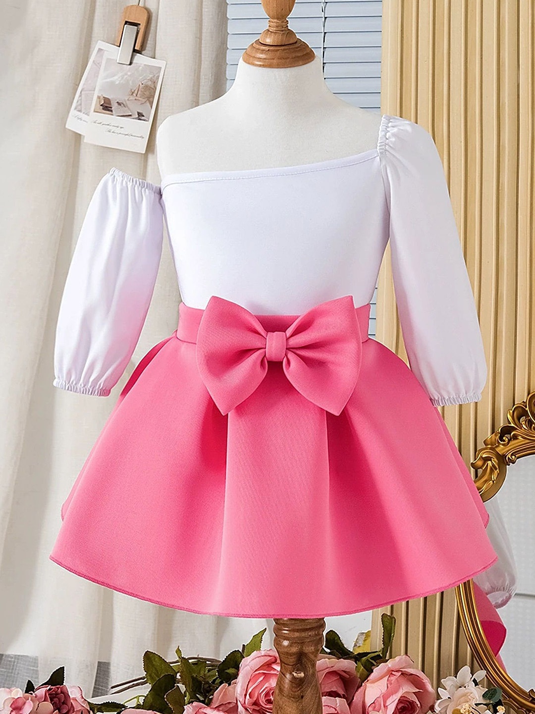 

LULU & SKY Girls Top with Skirt, Pink