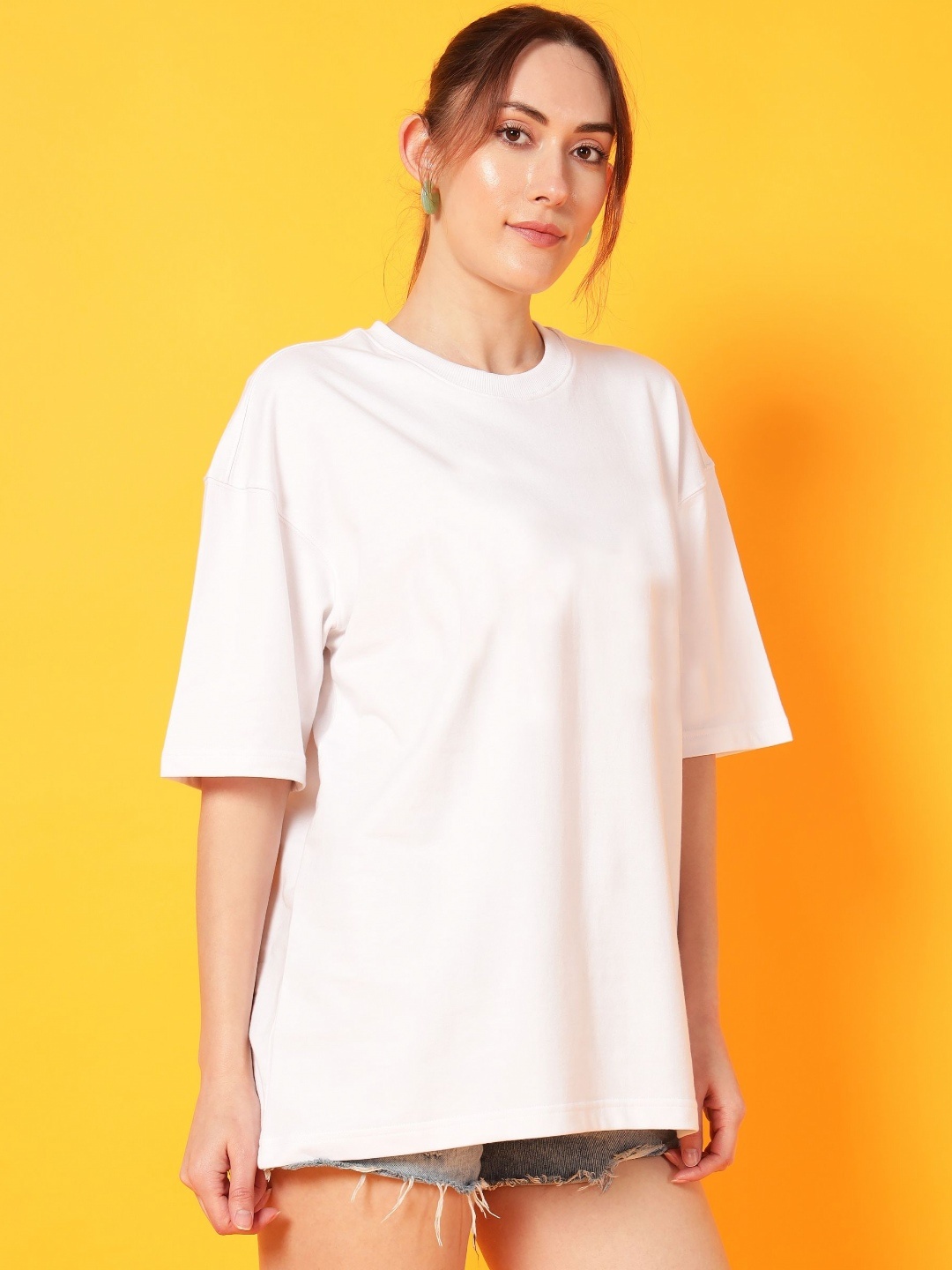 

Dogman Women Drop-Shoulder Sleeves Anti Odour T-shirt, White