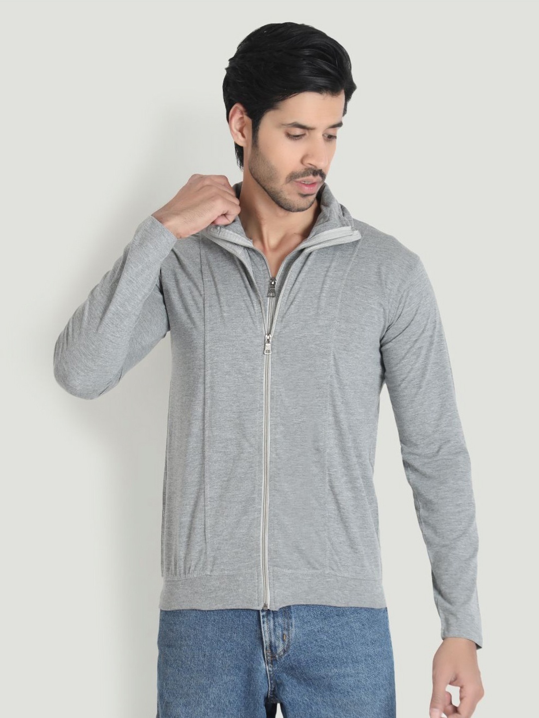 

Black Collection Men High Neck T-shirt, Grey
