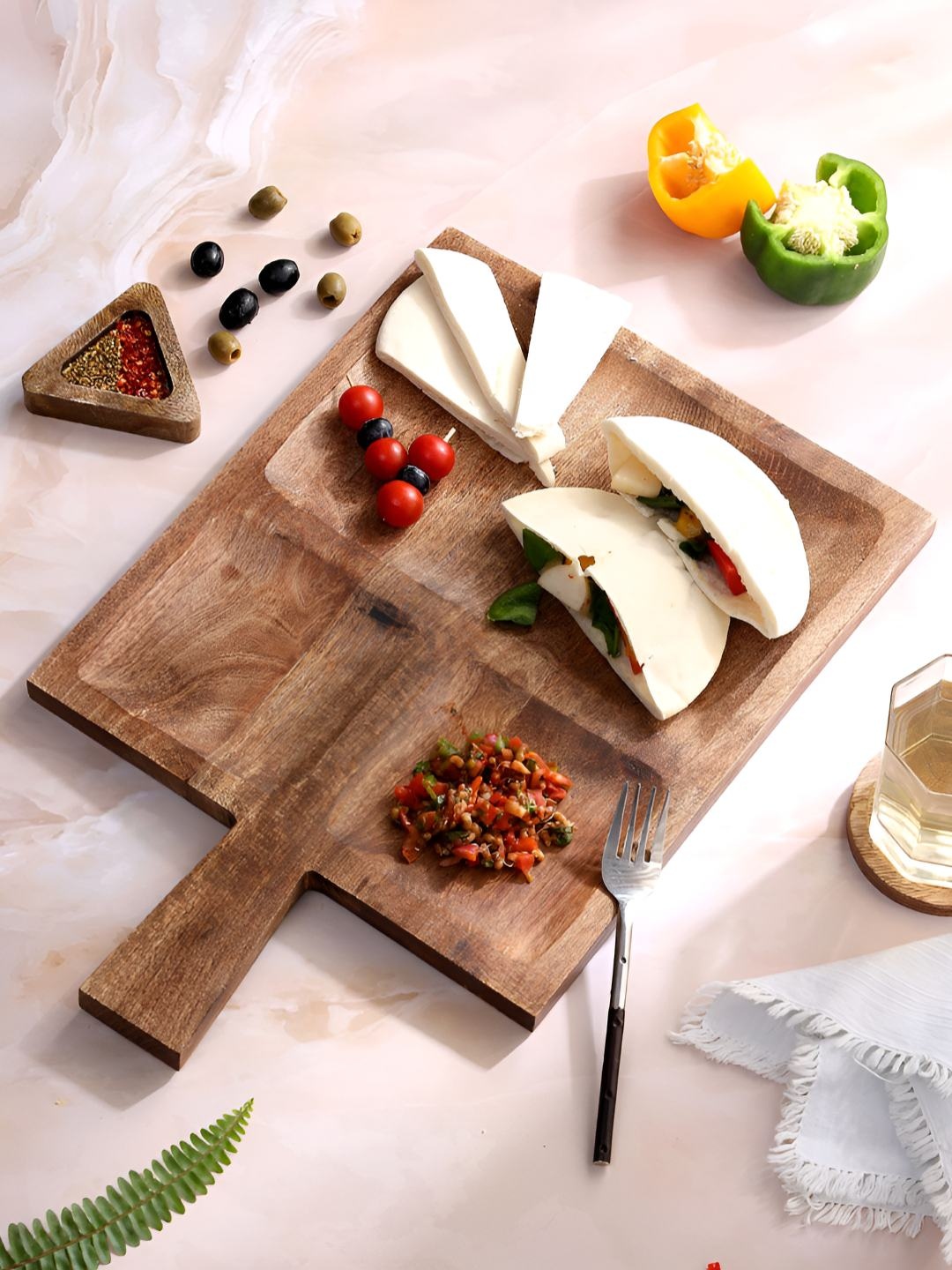 

DULI Brown 2025 Wood 1 Pieces Serving Tray