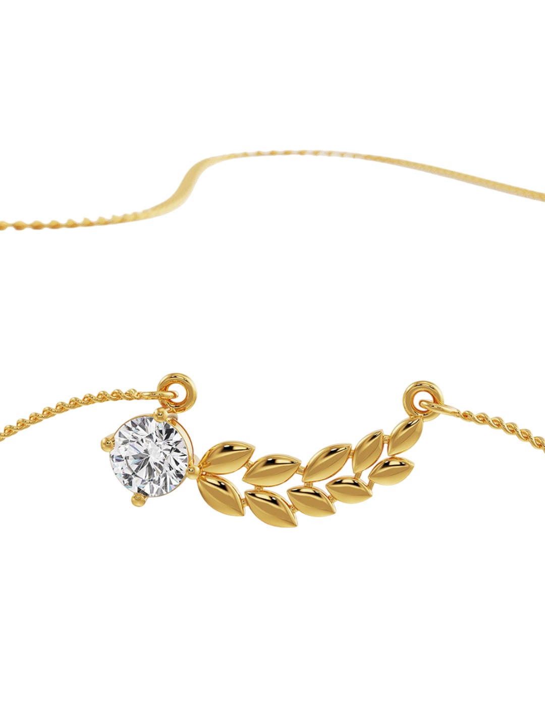 

Emori Dewy Leaf Diamond Necklace, Gold