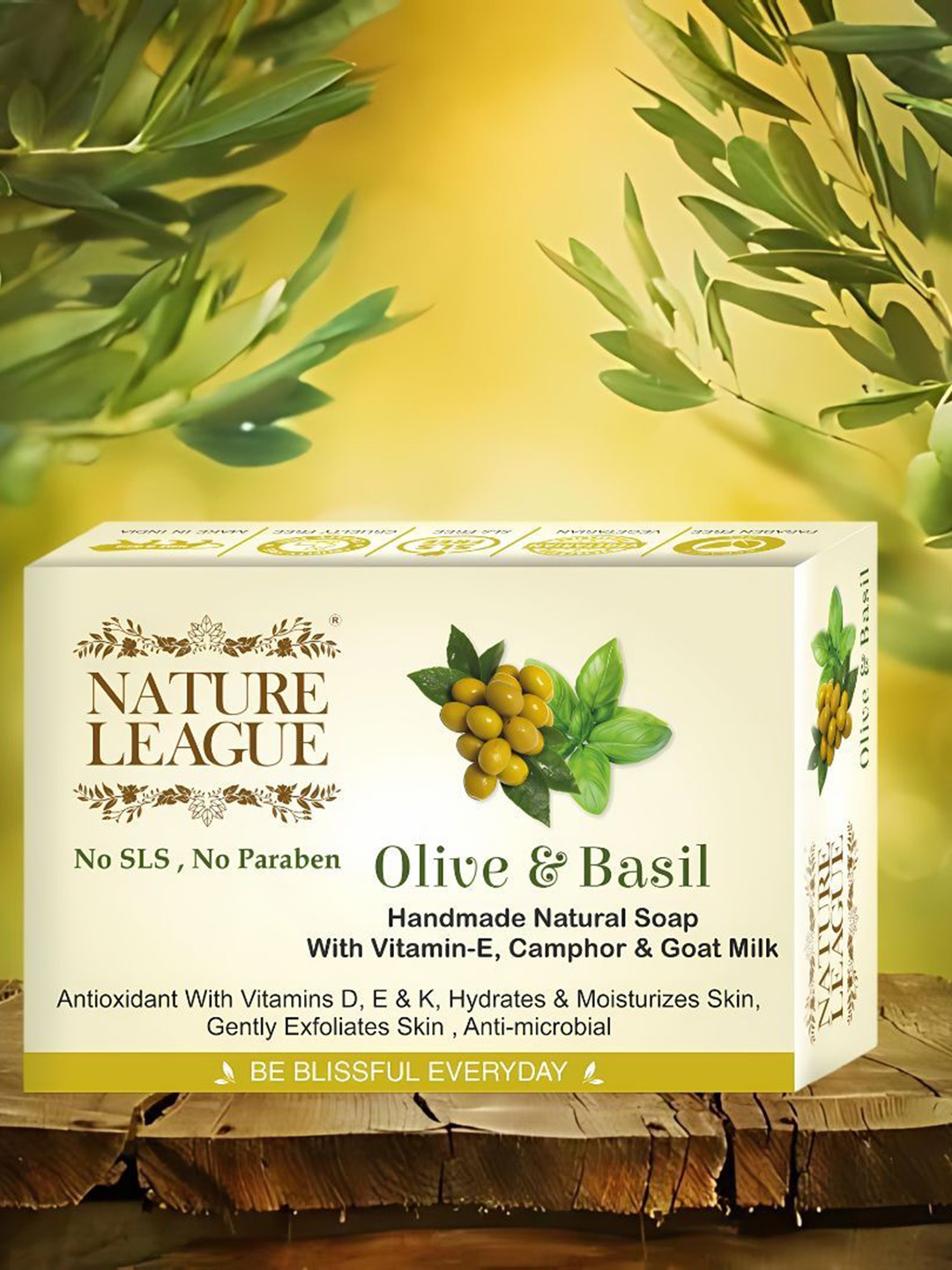 

NATURE LEAGUE Set Of 8 Skin Nourishing Handmade Soap -100 g Each, Beige