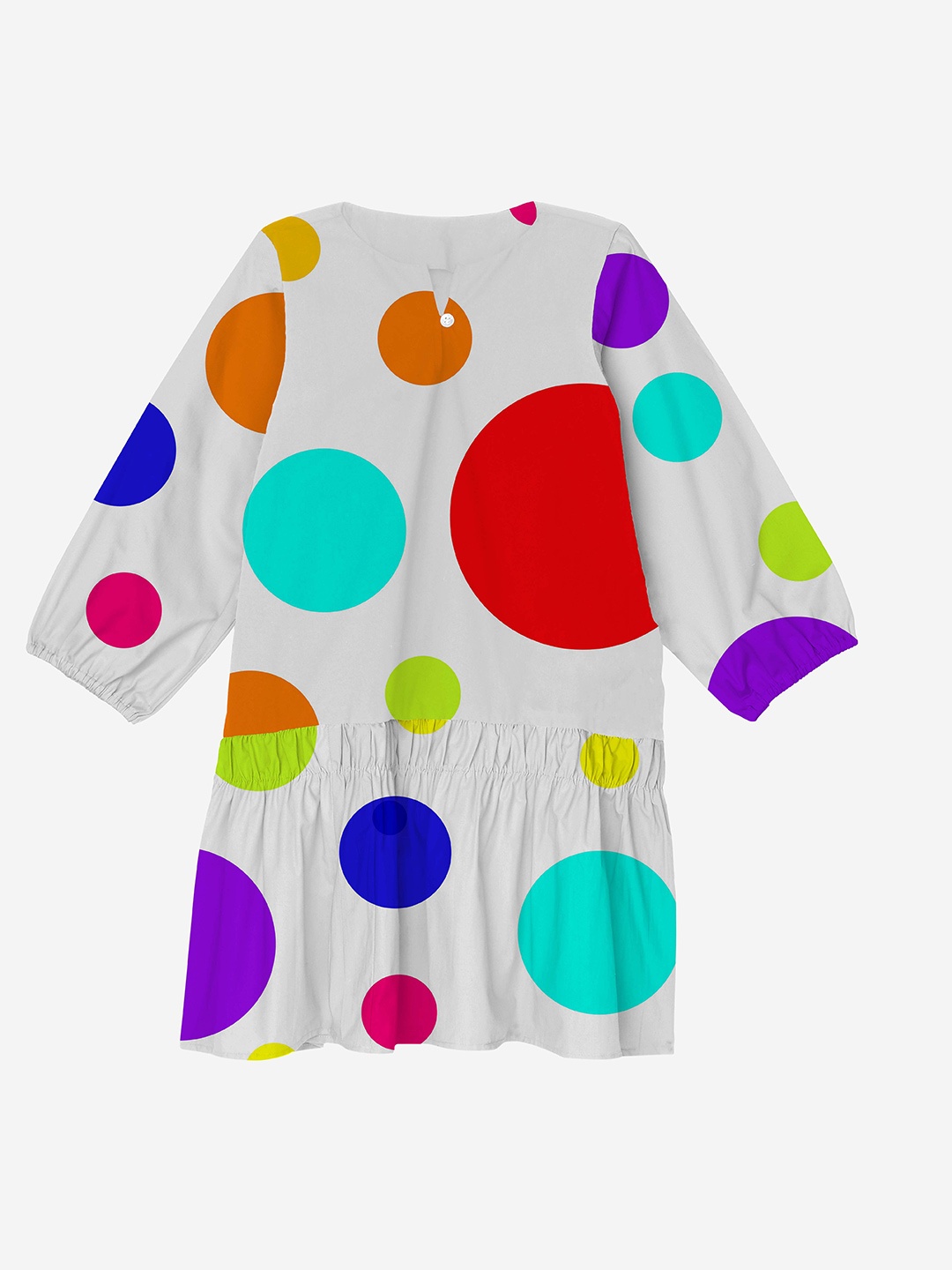 

Anaario Polka Dot Print Organic Cotton A-Line Dress, White