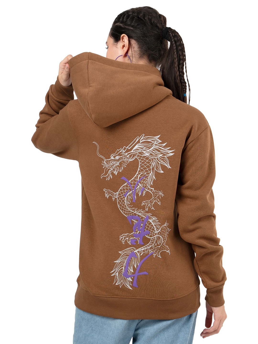 

RHINO CULT Women Printed Sweatshirt, Brown
