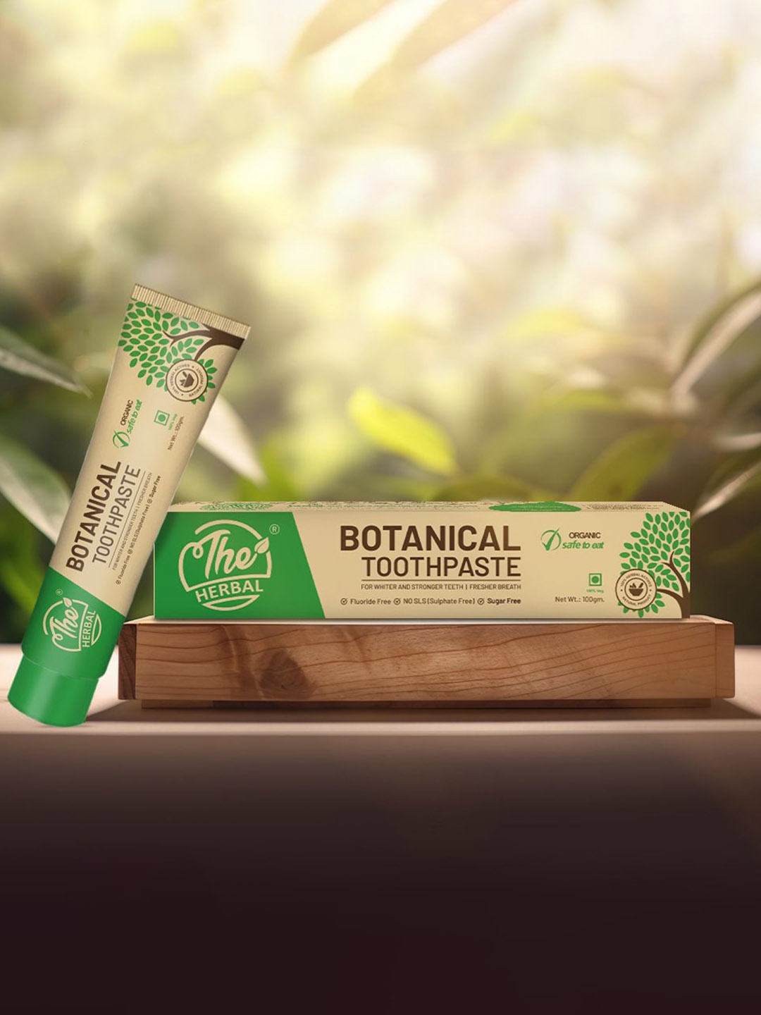 

The Herbal Set Of 2 Botanical Teeth Whitening Toothpaste - 100 g Each, Brown