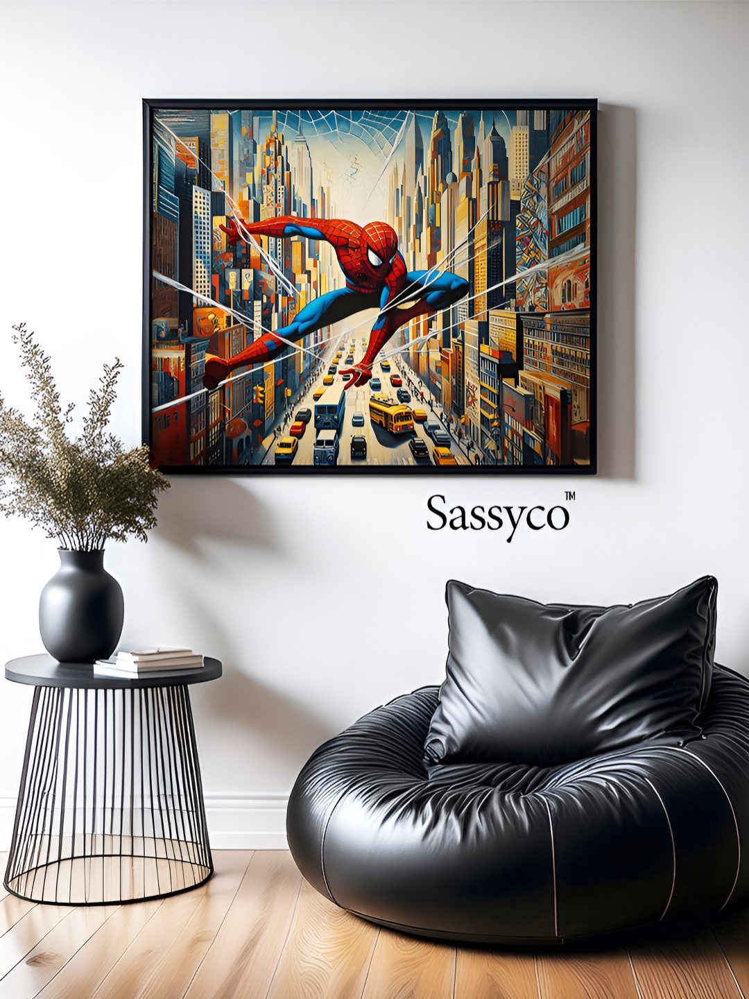 

Sassyco Red & Blue 1 Piece Canvas Cartoon Characters Wall Paintings