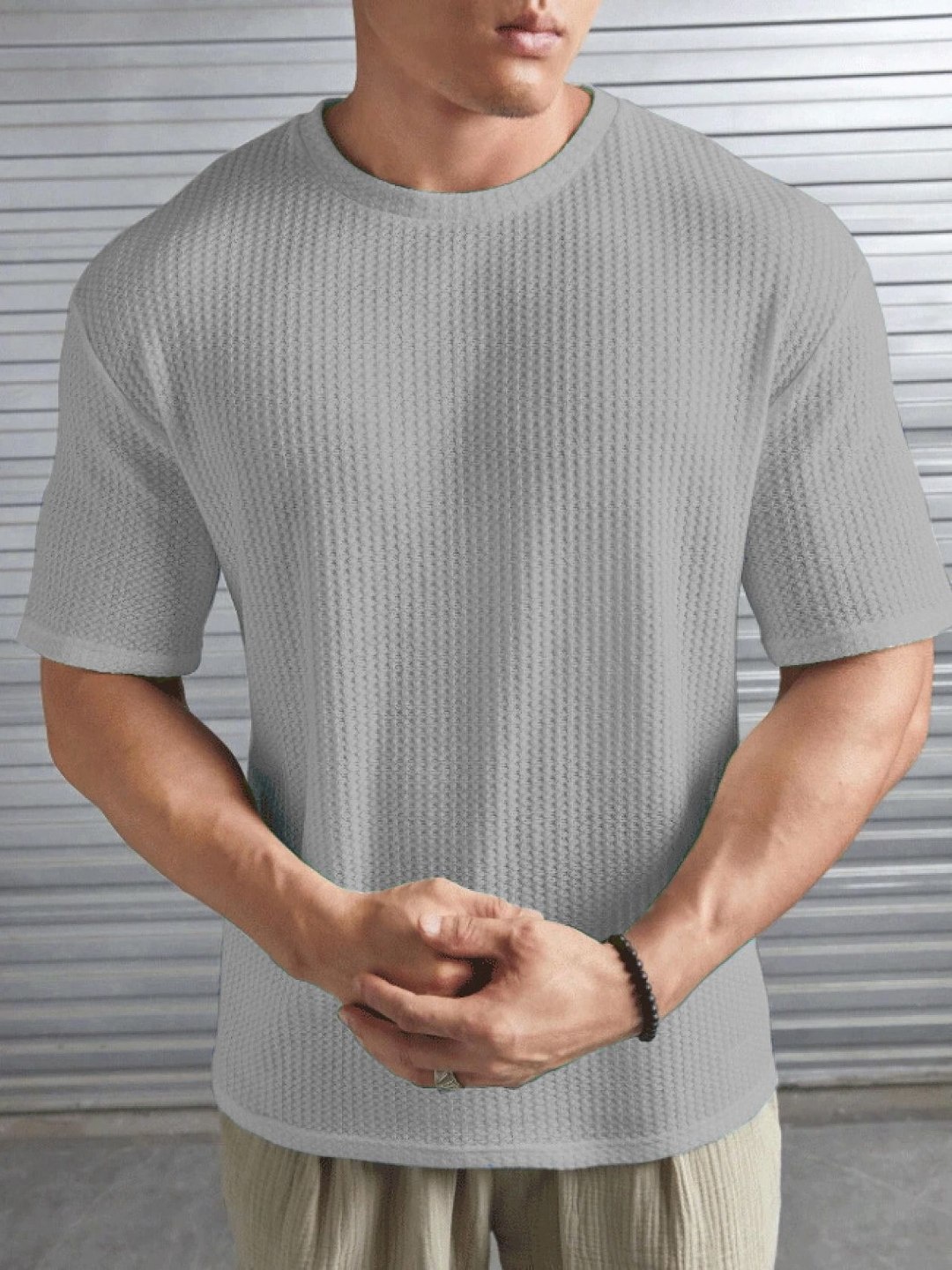 

R.ARHAN PREMIUM Men 2 Pockets T-shirt, Grey
