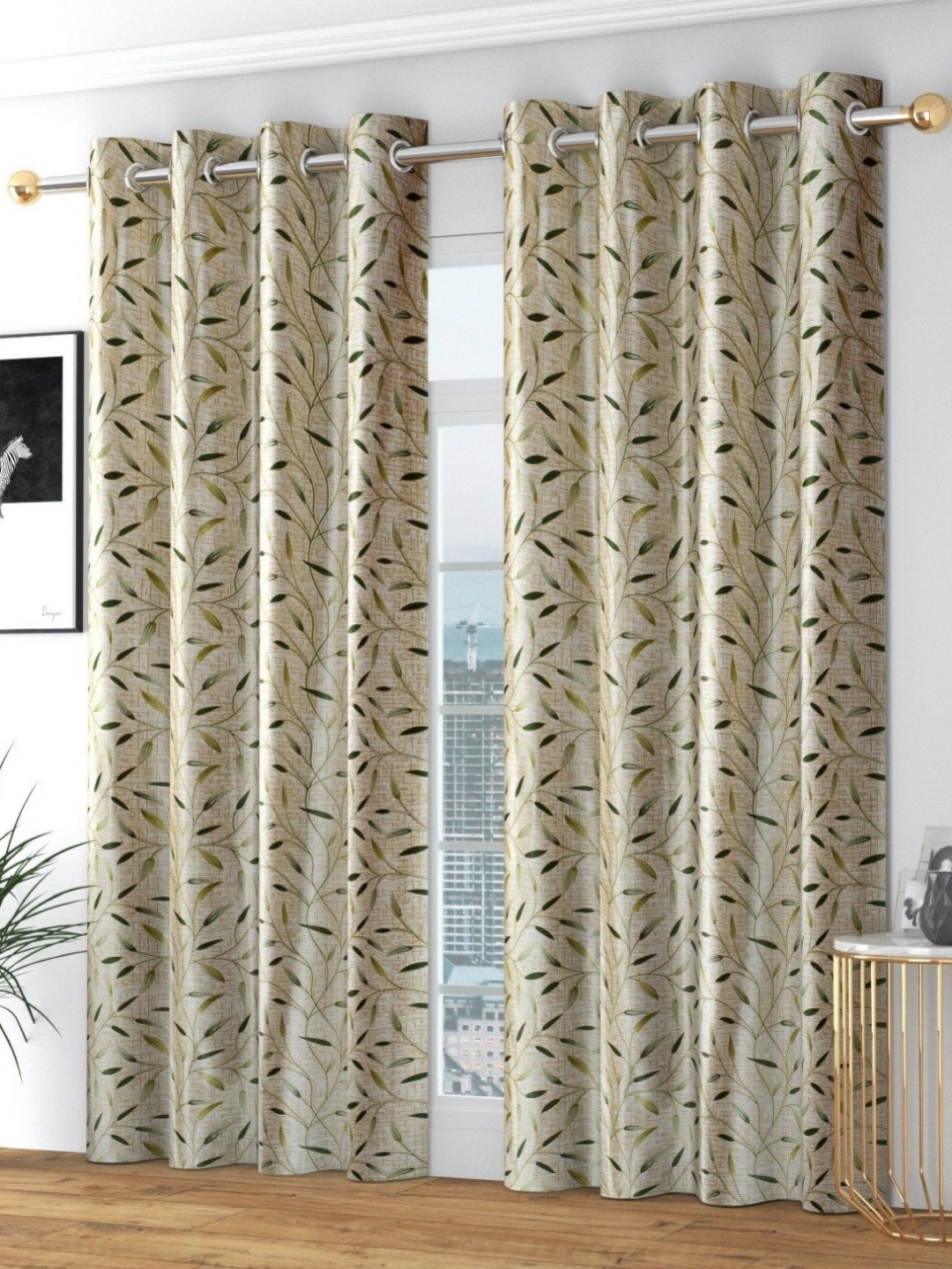 

Galaxy Home Decor Green Set of 2 Long Door Curtain