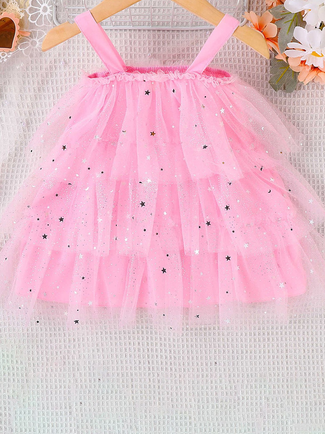 

LULU & SKY Embellished Fit & Flare Dress, Pink