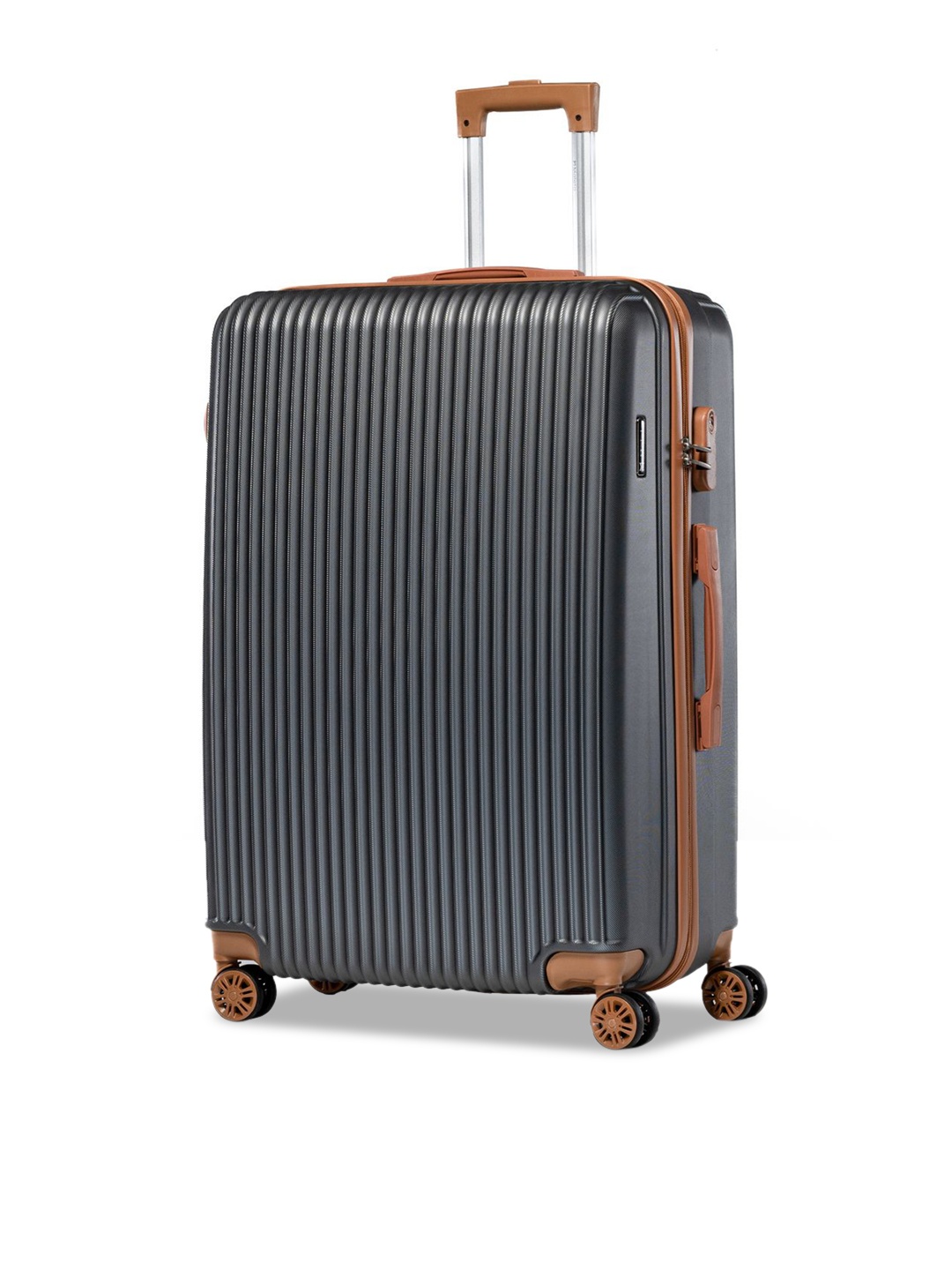 

Maleta Textured Hard Sided Water Resistant Small Trolley Bag, Grey