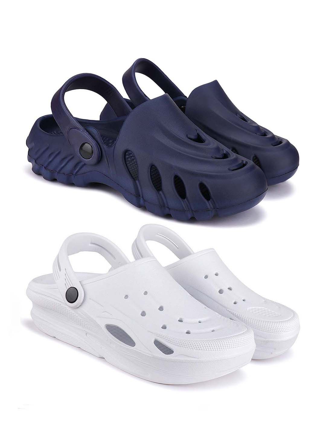 

BERSACHE Men Clogs, White