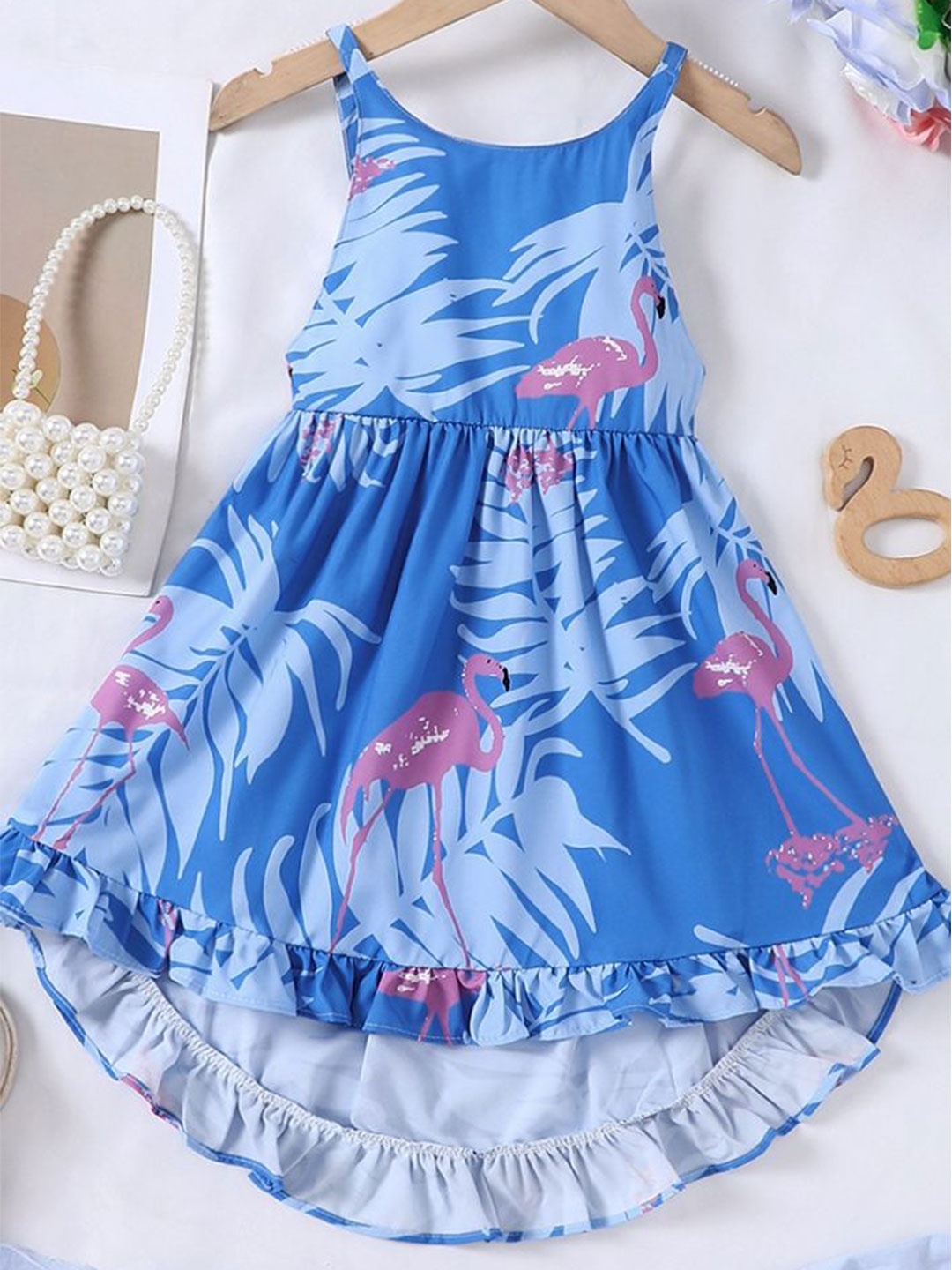 

LULU & SKY Floral Print Fit & Flare Dress, Blue