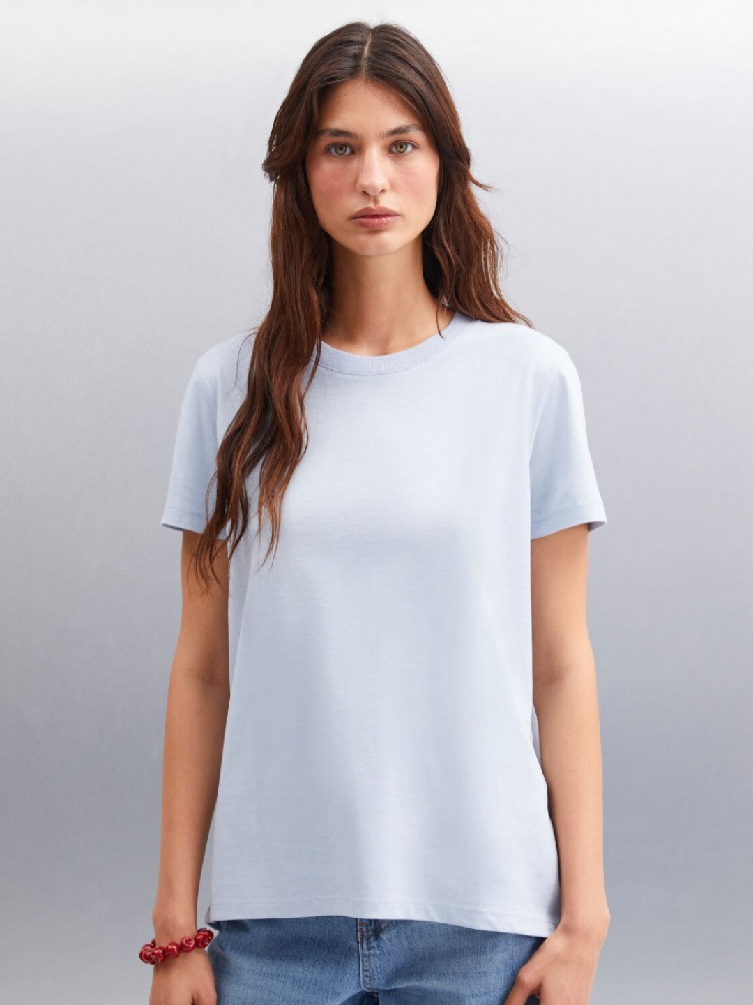 

GRIMELANGE Women Pockets T-shirt, Na