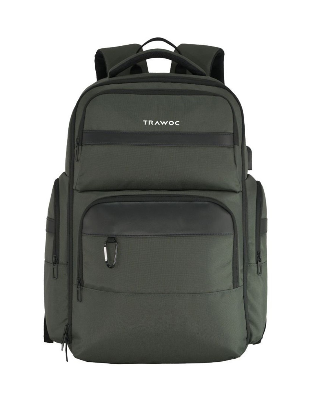 

TRAWOC 30L Laptop TPB03 with Suitcase Opening ,USB Charging Port Backpack, Green