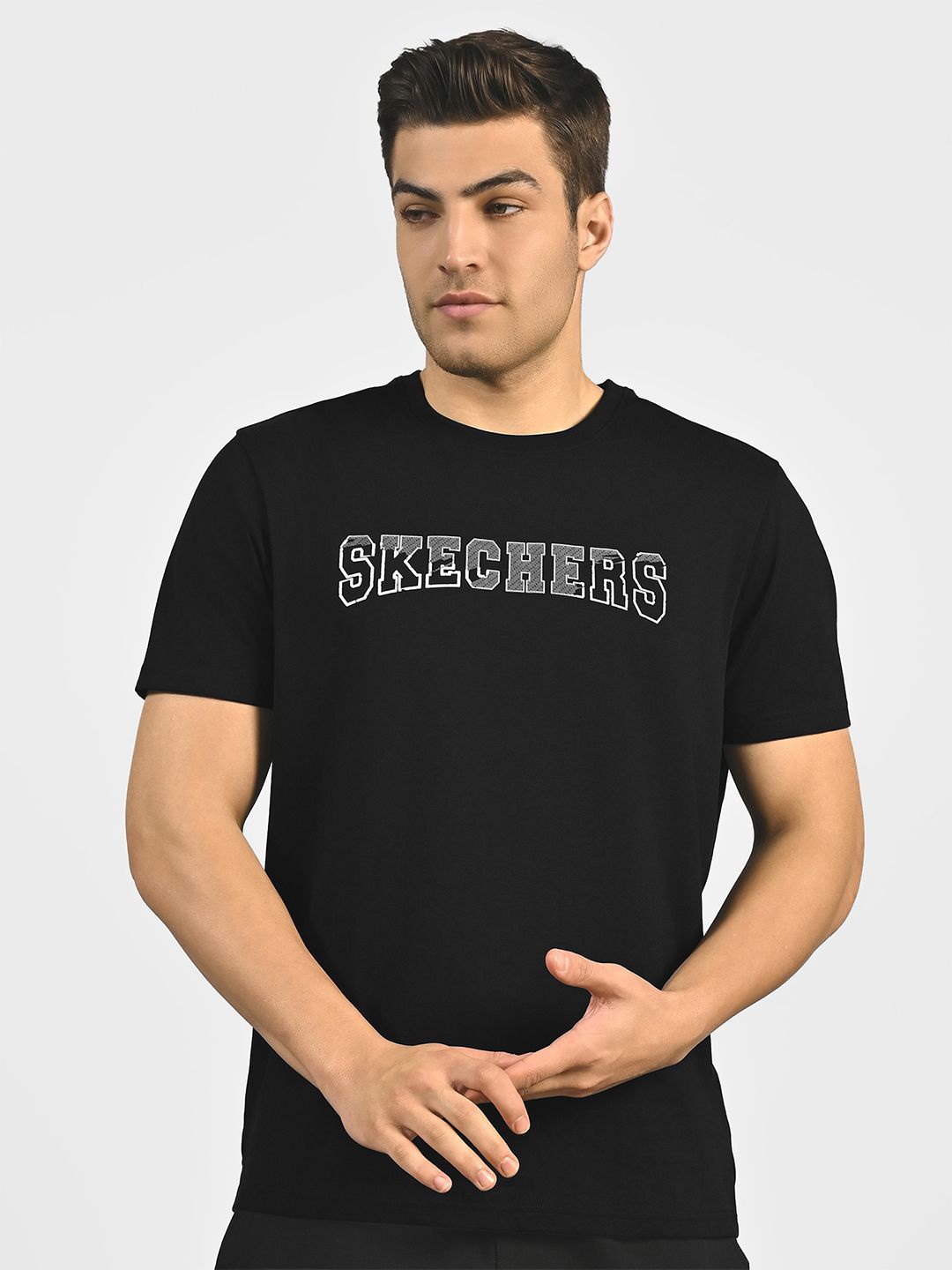 

Skechers Men Dual Print Varsity Graphic T-Shirts, Black