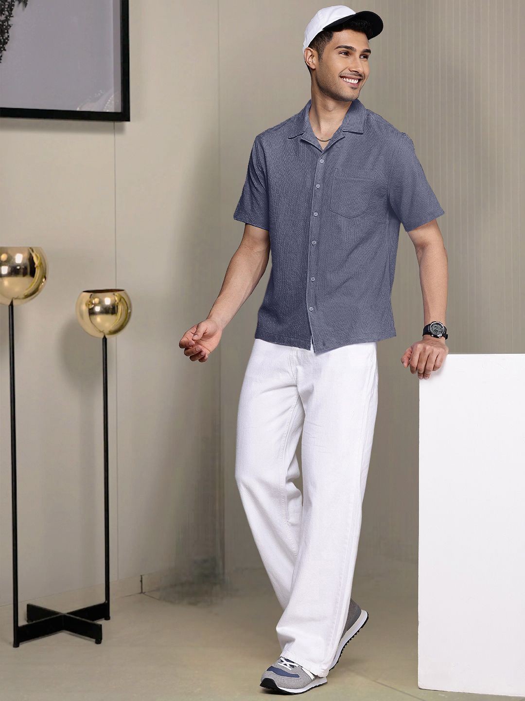 

Moda Rapido Men Standard Opaque Casual Shirt, Grey