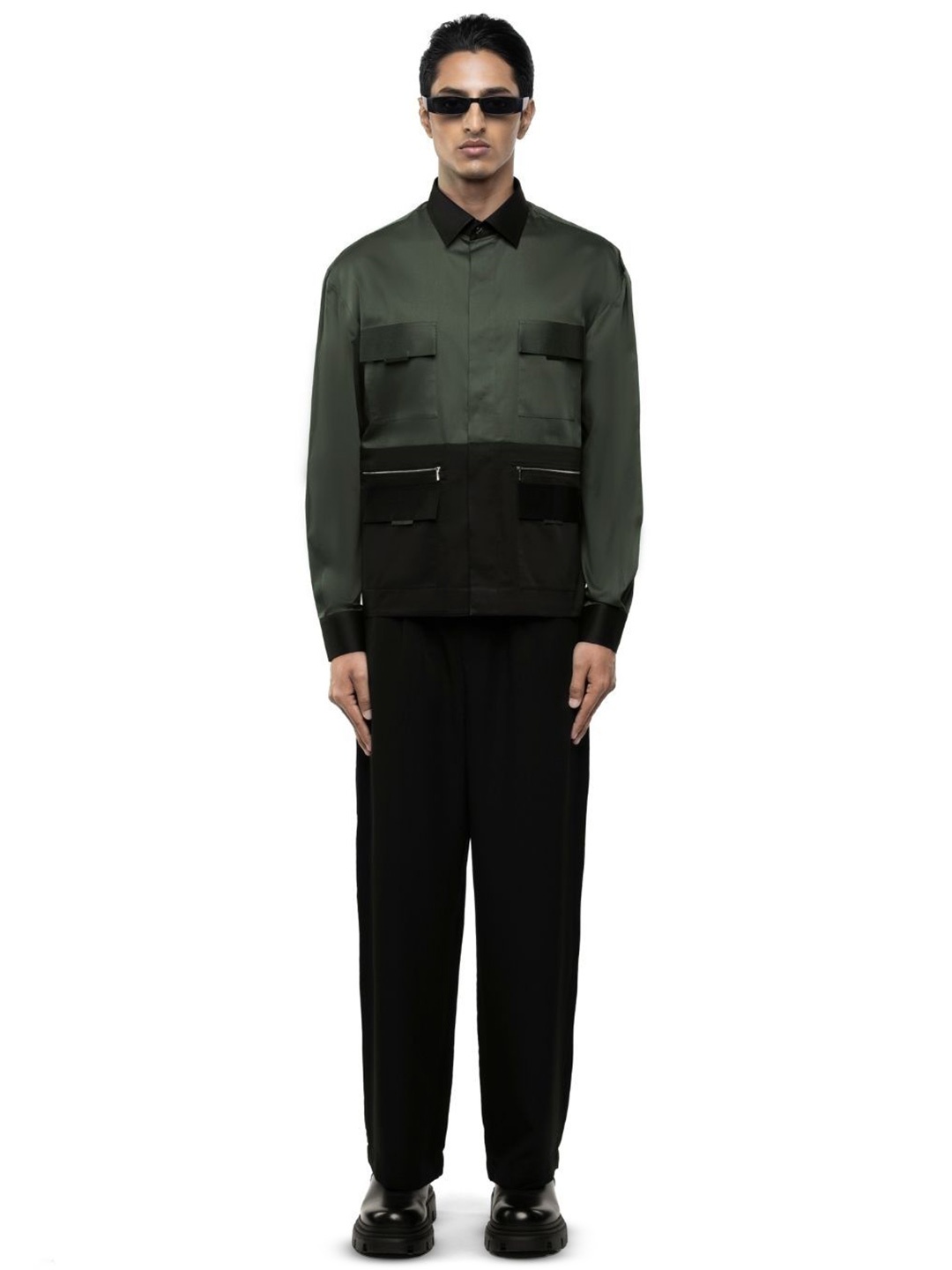 

SDS By Kushal Shah Men Smart Opaque Party Shirt, Green