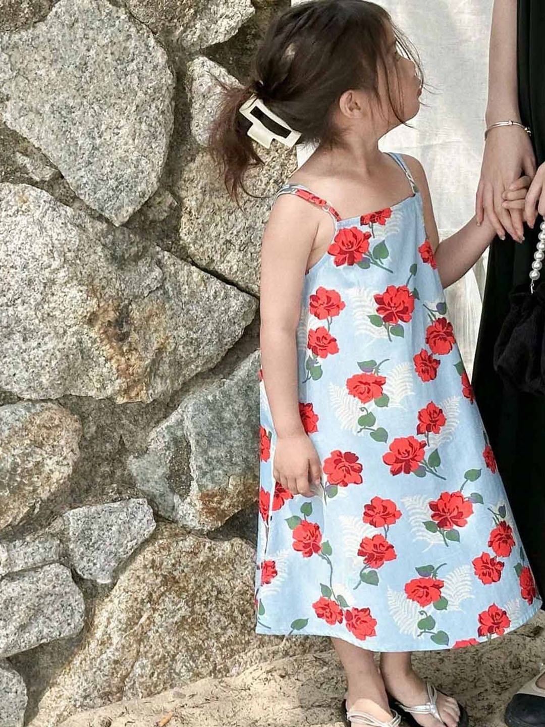 

LULU & SKY Floral Print A-Line Dress, Blue