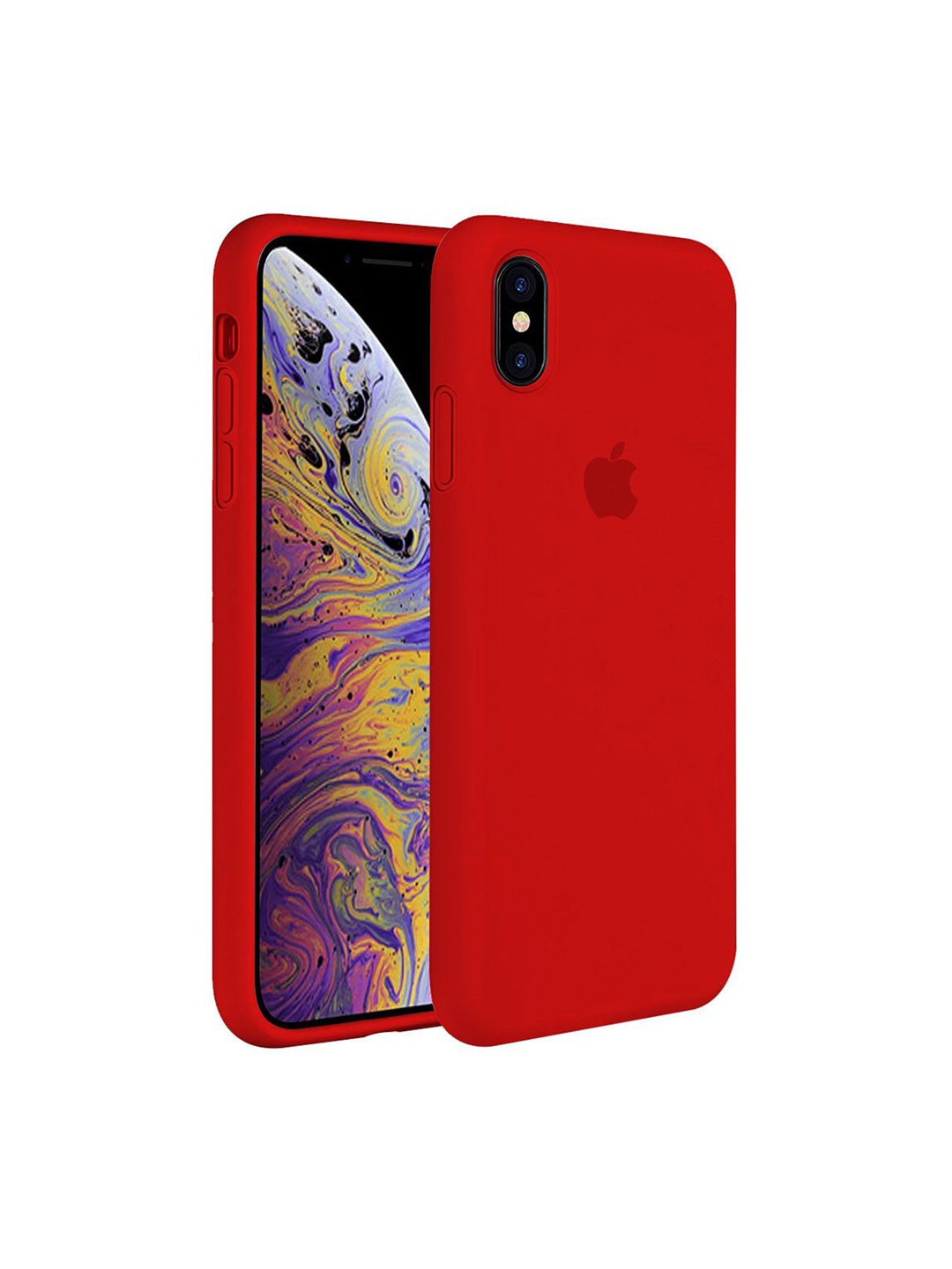 

LIRAMARK Solid Printed iPhone X Back Case Mobile Accessories, Red