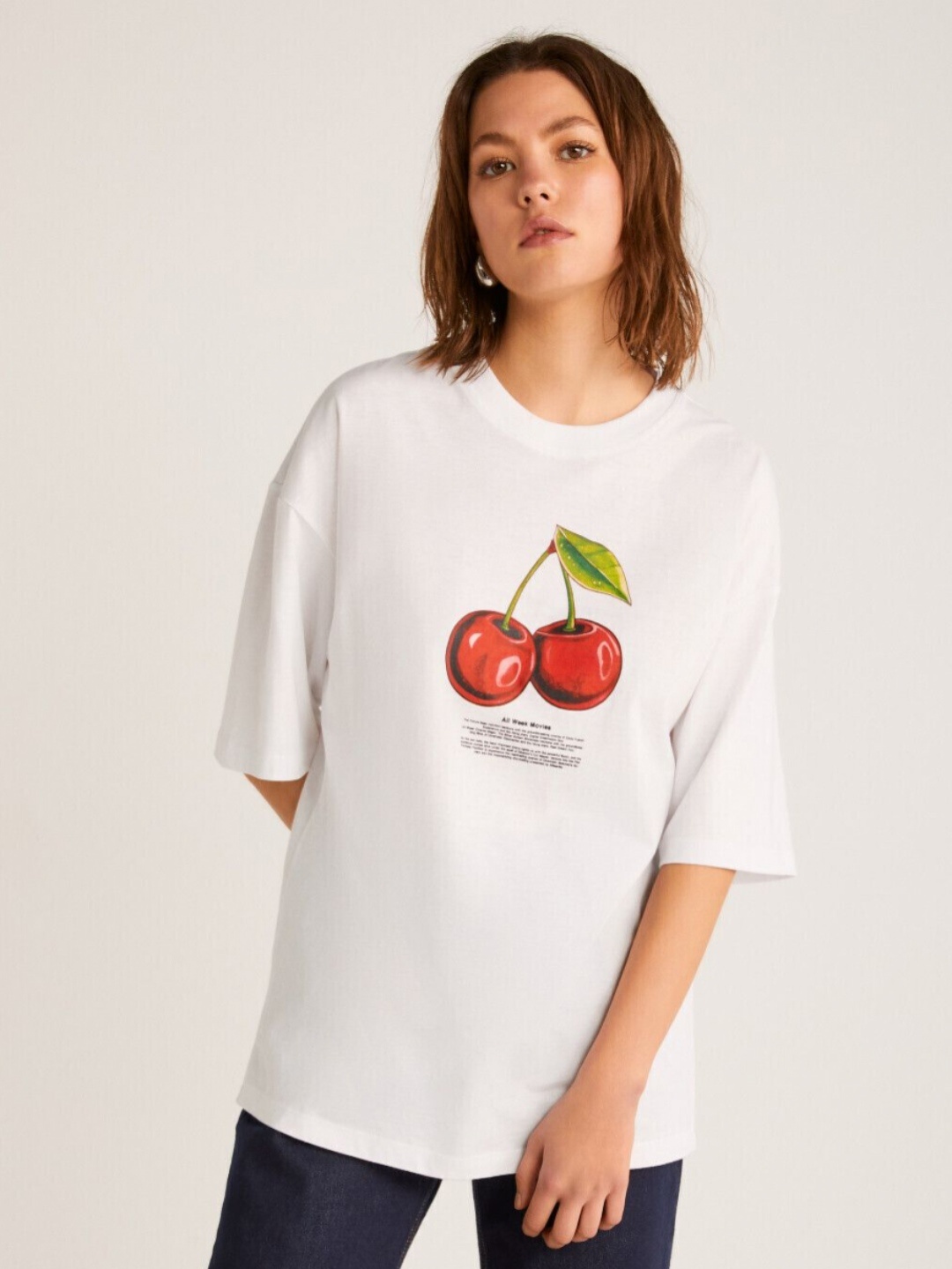 

GRIMELANGE Women Printed Extended Sleeves T-shirt, Na
