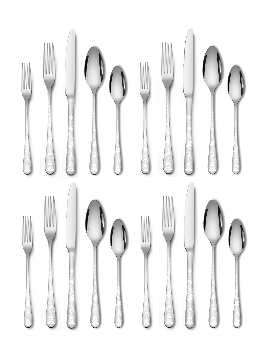 

YELONA Unisex Silver Cutlery Set