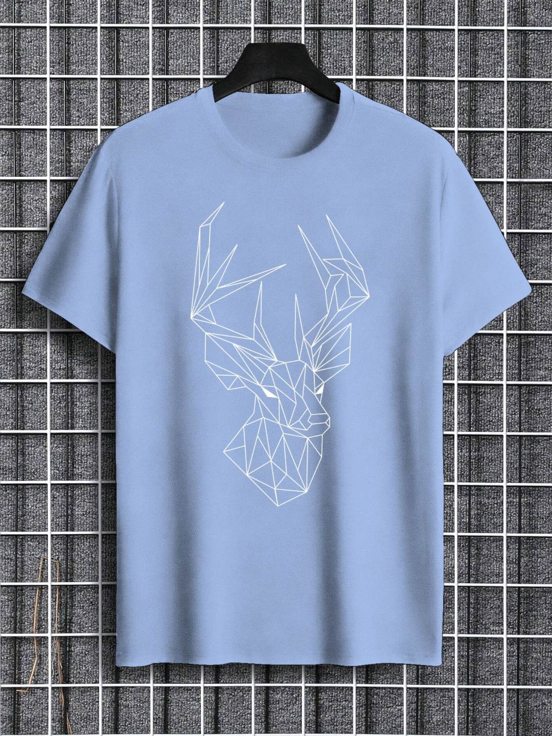 

TOGS & TERRE Women Typography Printed Monochrome Organic Cotton T-shirt, Blue